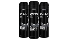 3, 6 or 12 Pack of Lynx Black Deodorant - 200ml