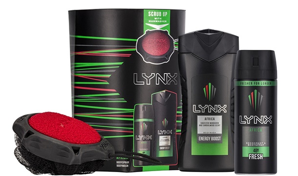 lynx africa trio mens gift set