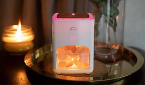 Himalayan Salt Diffuser With LED Ambient Light - Helps Improve Respiratory Health