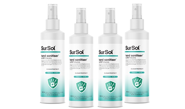 €19.99 for a 4 Pack of SurSol™ 50ml Hand Sanitiser Spray