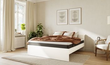 White Emma Bed and Optional Emma Original mattress in 3 Sizes