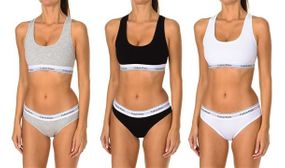 Calvin Klein Modern Cotton Bralette Top and Briefs Set - 3 Colours