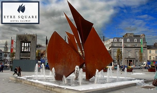 1, 2 or 3 Nights B&B for 2 with Dinner Option including a Welcome Drink of Local Galway Hooker or a Glass of House Wine on Arrival at the Eyre Square Hotel, Galway City Centre 