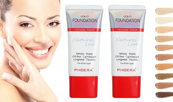 Phoera Natural Look Foundation in 10 Shades