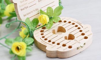 Wooden Child's Tooth Keepsake Box