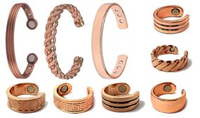 Acusoothe Copper Magnetic Pain Relief Therapy Bracelet & Rings
