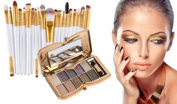 Urban Neutral Tone Eyeshadow Palette & 20Pc Brush Set