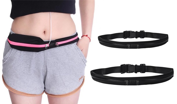 Dual pocket running clearance belt