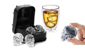 3D Silicone Skull Shape Ice Cube Trays