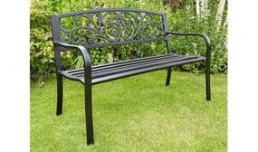 Linden Garden Bench in Black