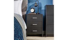 3 Drawer Wooden Bedside Locker - 4 Colours Available