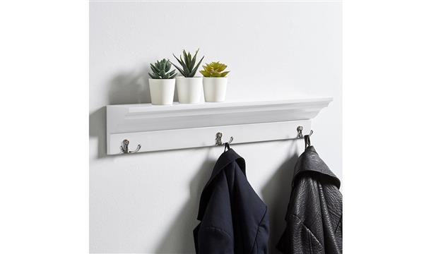 Modern Wall Mounted Coat Rack 2 Colours Pigsback Com - Grey Wall Mounted Coat Rack With Storage