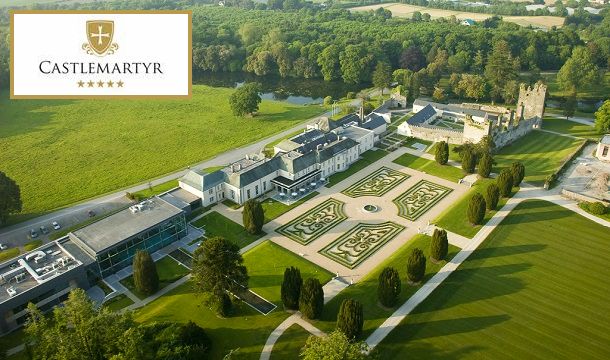 1 or 2 Nights Luxury 5 Star Break for 2 People in a Deluxe Room including Breakfast, Prosecco, Spa Credit and More at the Stunning Castlemartyr Resort, Co.Cork