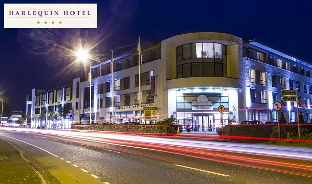 1 Night (€99) or 2 Night (€159) B&B Stay for 2 including a 4-Course Dinner on one evening at the Boutique 4-star Harlequin Hotel, Castlebar, Co. Mayo
