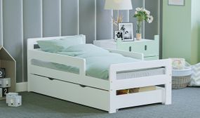 Junior Vida Taurus Toddler Bed With Storage, White