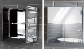 Stainless Steel Double or Triple Mirrored Cabinet