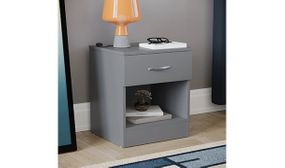 Vida Designs Riano 1 Drawer Bedside Chest, Grey