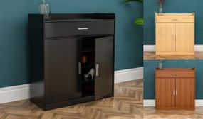 Dalby 2 Door 1 Drawer Shoe Cabinet in 4 Colours