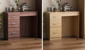 Riano 3 Drawer Dressing Table Desk in 4 Colours