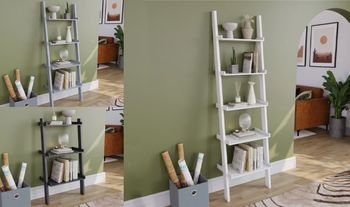 York Tiered Ladder Bookcases - 4 Colours