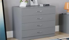 Vida Designs Riano Drawer Chest, Grey