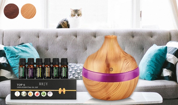 €14.99 for an Electric Aroma Humidifier/ Diffuser with 6 Essential Oils