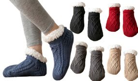 Cosy Aran-Style Winter Socks - 5 Colours