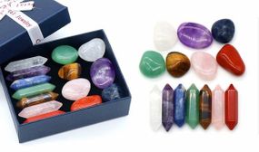 14-Piece Chakra Healing Crystals and Gemstones Set