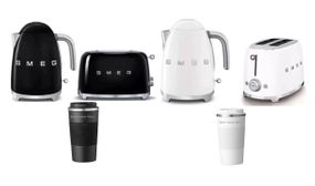 SMEG Mini Kettle and Toaster Bundle with Travel Mug