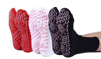 Pair of Self-Heating Massage Socks - UK 3-7.5