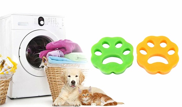 Camidy 2PCS Pet Accessories Sticky Hair Remover Dog Cat Fur Removal Catcher for Washing Laundry Dryer Bedroom 