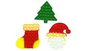 Pack of 3 Christmas Sensory Bubble Fidget Toys