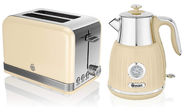 swan grey toaster and kettle