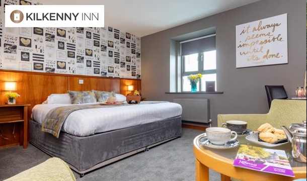 1 or 2 Nights B&B Stay for 2, a Bottle of Wine & Late Check-Out at the centrally located Kilkenny Inn Hotel - Valid to June 2020