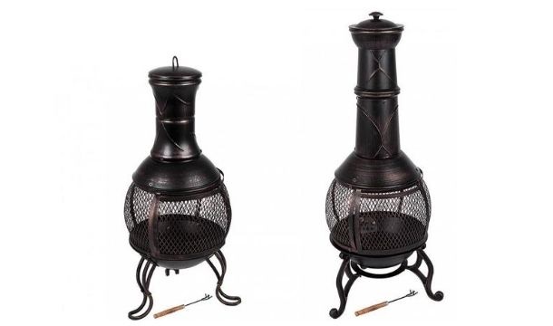 Black and Gold Steel Chiminea from €49.99 