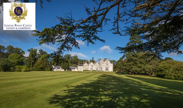 1 or 2 Night Luxurious Castle Stay for 2 people including Full Irish Breakfast, Bottle of Wine when dining & Dining Credit, Late Checkout at the magnificent and romantic Lough Rynn Castle, Co. Leitrim