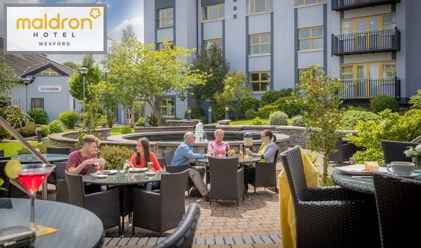 Enjoy a 1 or 2 Night Stay for 2 People Including Breakfast, 2 Course Dinner, A Cocktail on Arrival, an Early Check-In and a Late Check-out at the Maldron Hotel, Wexford