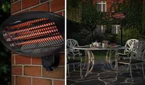 2000w Wall Mountable or Free-Standing Quartz Patio Heater