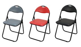 2, 4 or 6 Pack of Padded Metal Folding Chairs- 3 Colours