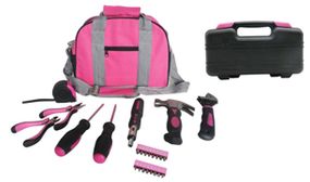 25 or 38 Piece Pink Tool Kit