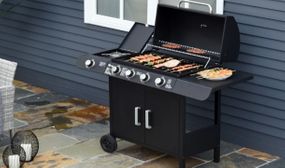 Outsunny 4+1 Gas Burner Grill BBQ