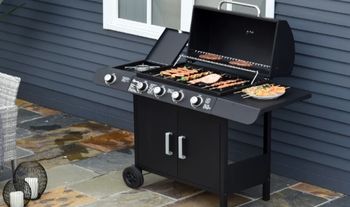 Outsunny 4+1 Gas Burner Grill BBQ