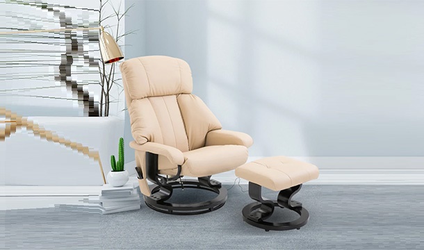 Massage chair with stool hot sale