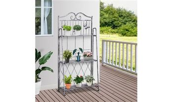 Outsunny Freestanding 3-Tier Garden Plant Stand 44L x 25W x 96H cm