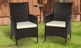 Outsunny Rattan Armchairs in 3 Colours