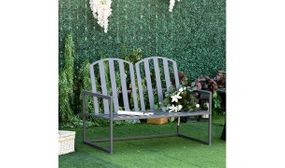 Outsunny Garden Steel Frame Loveseat Bench