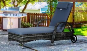 Outsunny Adjustable Rattan Sun Loungers in 3 Colours