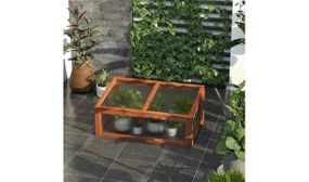 Outsunny Wooden Framed Polycarbonate Greenhouse, 100 x 65 x 40cm