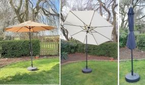 2.7m Twist & Crank Aluminium Parasol & Base