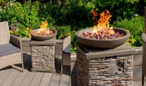 Outdoor Garden Stone Gas Fire Pit Heater